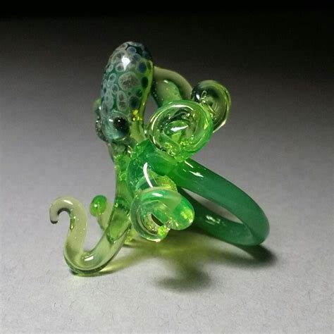 Green Slime Octopus Ring Octopus Jewelry Gift or Her Best Friend Gift Girlfriend Gift Ideas ...