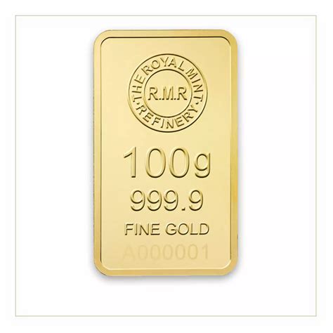 100 gram Minted Gold Bar | Royal Mint Refinery Gold Bar - Hertel's Coins Inc.