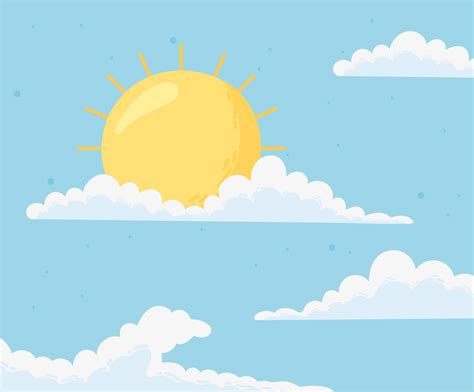 Cartoon sky with bright sun 2060450 Vector Art at Vecteezy