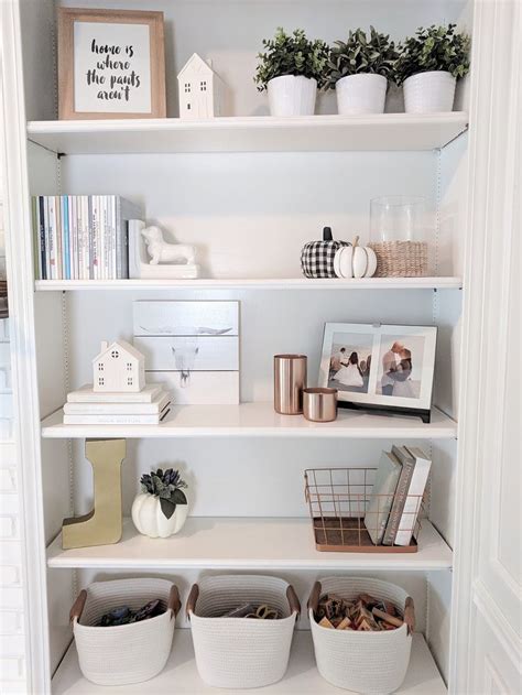 How to Decorate Shelving - arinsolangeathome | Shelf decor living room ...