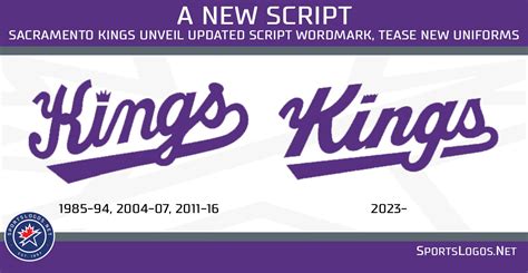 Sacramento Kings Unveil Updated Script Wordmark, Tease New Uniforms ...