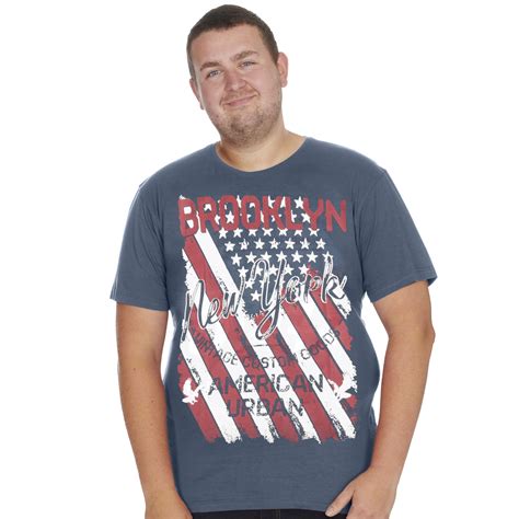 Mens Big and Tall American Graphic T-Shirt Brooklyn California Plus Size 3XL-6XL | eBay