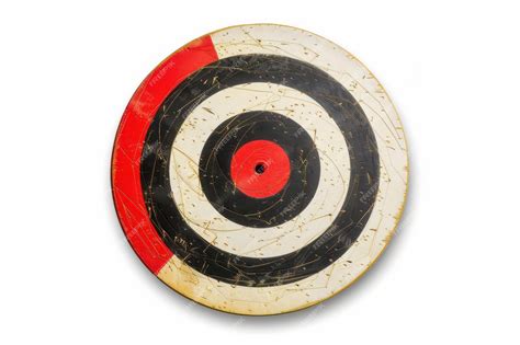 A Worn Bullseye Target With Red Black and White Rings | Premium AI ...