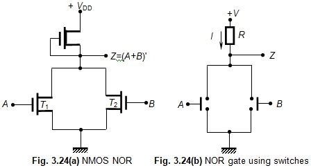 NMOS NOR Gate Circuit