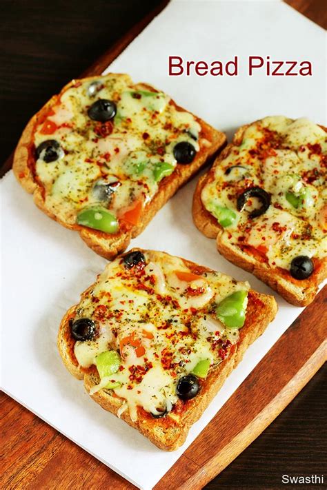 Bread pizza recipe | How to make bread pizza - Swasthi's Recipes