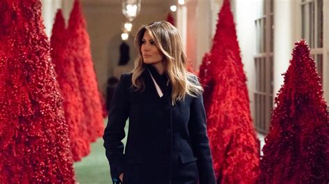 Melania Trump's red Christmas trees being picked apart by visitors on ...