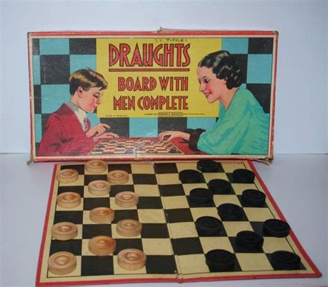 vintage draughts - Google Search | Checkers board game, Board games, Vintage board games