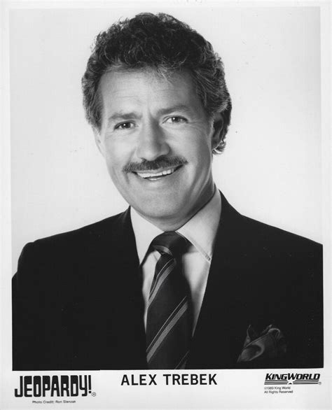 Alex Trebek .. with famous mustache ... 8.5x11 PHOTOGRAPH | Etsy