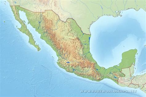 Mexico Physical Map