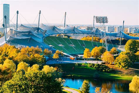 HD wallpaper: germany, münchen, munich olympic stadium, olympia berg, water | Wallpaper Flare