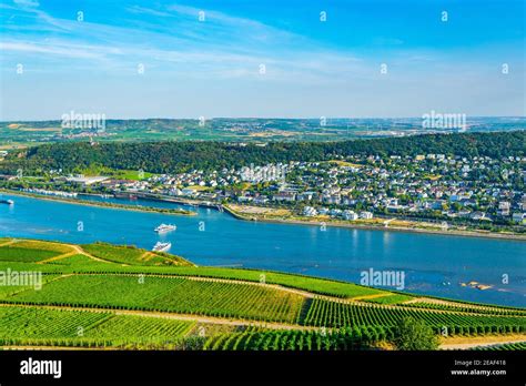 Aerial view of Bingen am Rhein in Germany Stock Photo - Alamy