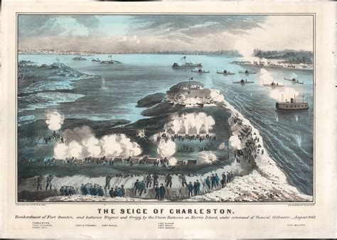 The siege of Charleston.: Geographicus Rare Antique Maps