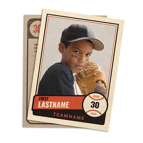 Classic Baseball Card Template - Sports Card Templates