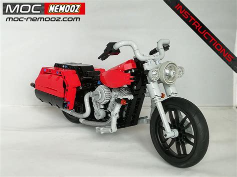 MOC - Lego Technic - HARLEY DAVIDSON Road king [instruction]