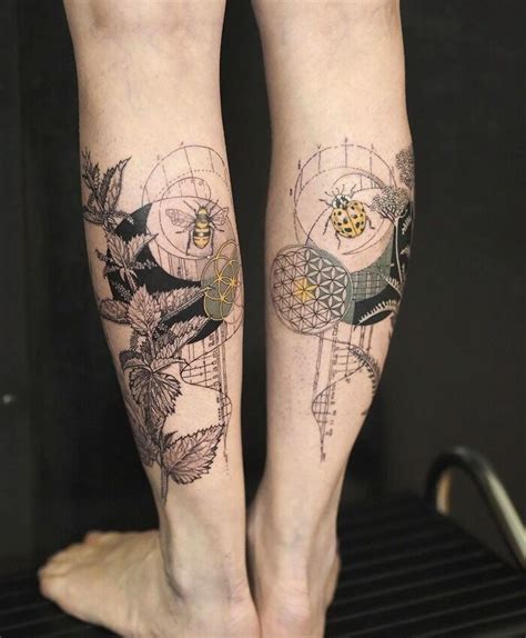 Top 77+ women's unique calf tattoos - in.coedo.com.vn