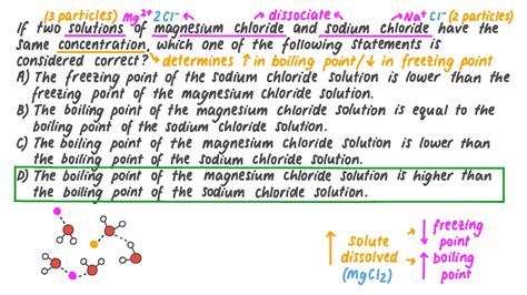 Question Video: Understanding the Difference in Boiling and Freezing Points between Magnesium ...