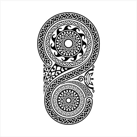 Tribal Tattoo Design Vector Art PNG, Half Sleeve Tribal Tattoo Design Vector Art Illustration ...