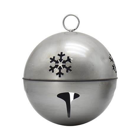 Holiday Time 2pc Silver Bell Decoration With Snowflake Detail - Walmart.com