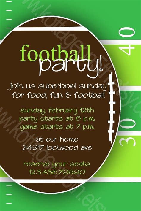 Super Bowl Invitation Ideas Elegant Monday Night or Superbowl Sunday ...