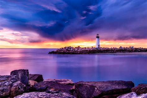 1080x1800 resolution | panoramic photography of white lighthouse surrounded by body of water ...