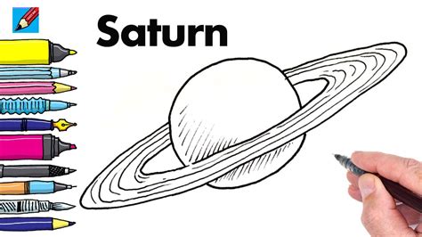 Draw the Planet Saturn Real Easy - YouTube