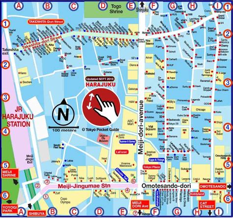 Harajuku map in english for shopping and stores – Artofit