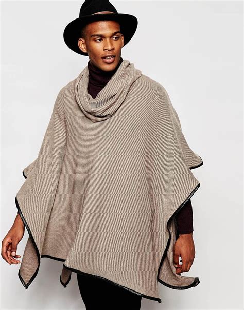 River Island Cowl Neck Knitted Poncho at asos.com | Moda hombre, Ropa, Estilo de calle