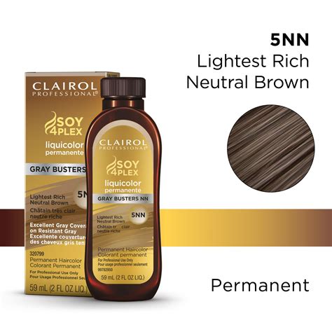 Clairol Professional 5NN Lightest Rich Neutral Brown LiquiColor Permanent Hair Color by Soy4Plex ...