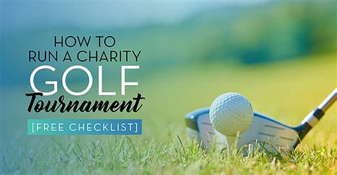 Running a Charity Golf Tournament: Free Checklist