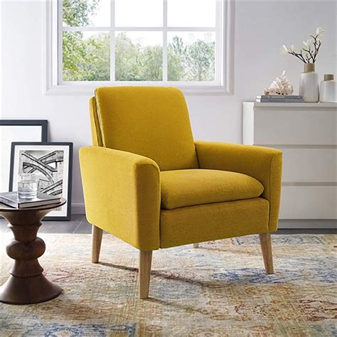 Dazone Modern Accent Fabric Chair Single Sofa Comfy Upholstered Arm ...