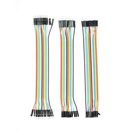 Jumper Wires M-M, M-F, F-F, 20cm, 60 Pieces - Vayuyaan