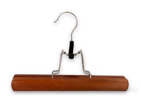 Good Quality Brown Wooden Clamp Hanger With Extension Hook | Leevans