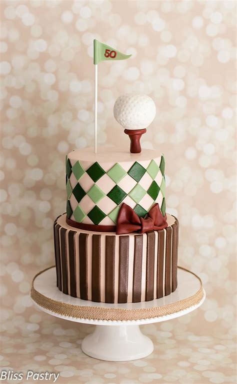 Vintage Golf Birthday Cake - Decorated Cake by Bliss - CakesDecor