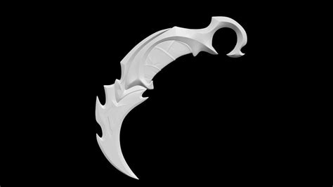 Reaver 2 karambit valorant knife 3D model 3D printable | CGTrader