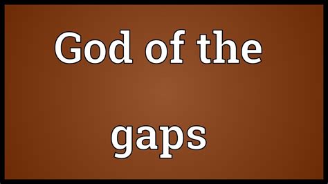 God of the gaps Meaning - YouTube