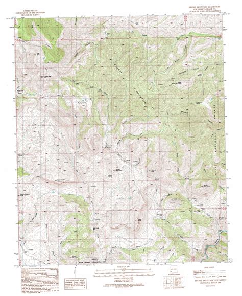 Brushy Mountain topographic map, NM - USGS Topo Quad 32108g6