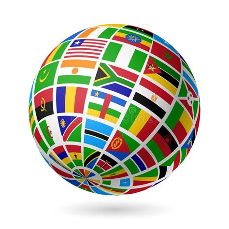 Flags globe stock vector. Illustration of international - 26394831