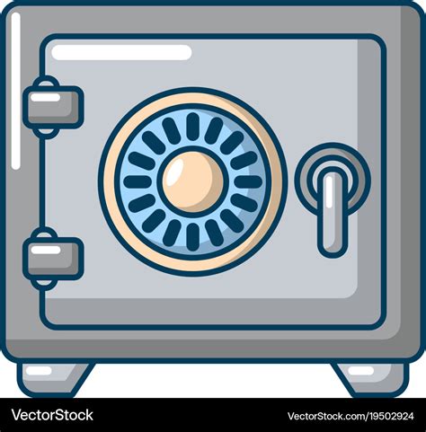 Safe icon cartoon style Royalty Free Vector Image