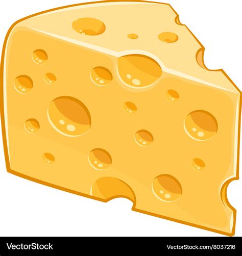 Piece cheese Royalty Free Vector Image - VectorStock