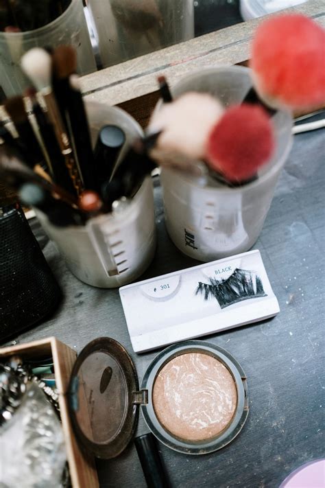 Makeup Brushes and Eyelashes · Free Stock Photo