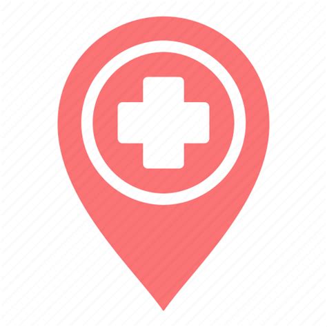 Healthcare, hospital, location, map, medical, pointer icon