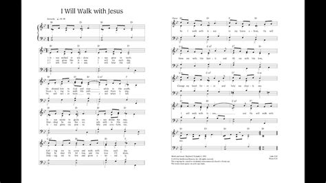 I Will Walk with Jesus (with sheet music) - YouTube