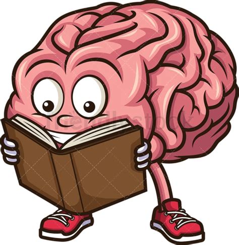 Brain Learning Cartoon Clipart Vector - FriendlyStock