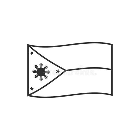 Philippines Flag Coloring Page Sketch Coloring Page