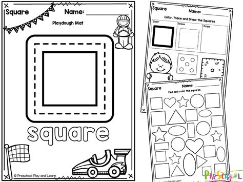 Free square worksheet preschool, Download Free square worksheet preschool png images, Free ...