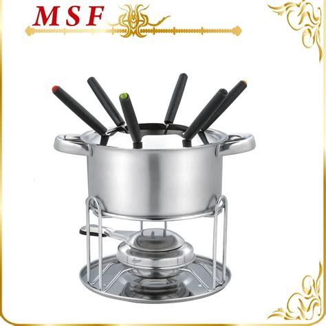 Stainless Steel Fondue Pot Cheese And Chocolate Fondue Set Promotion ...