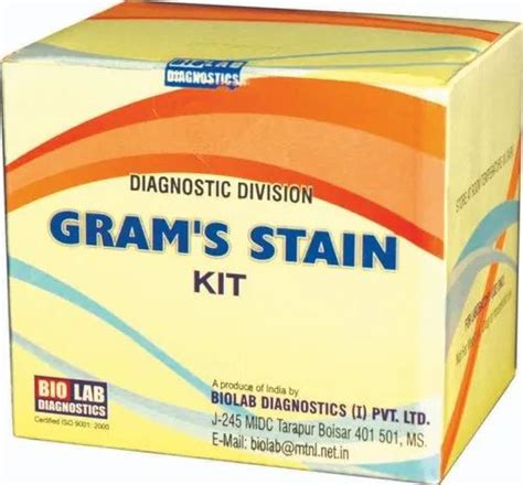 Gram's Staining Kit Biolab, For Health at Rs 350 in Mumbai | ID: 3948289155