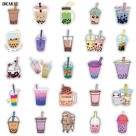 Kawaii Boba Tea Stickers – My Heart Teddy