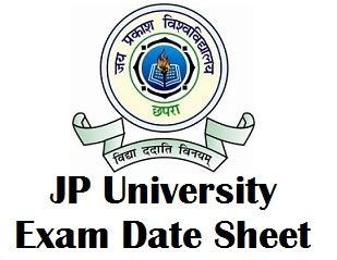 JP University Date Sheet 2017 TDC Part 1 2 3 General Hons Jai Prakash ...