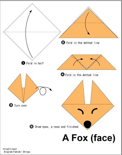 Easy Origami For Kids.: Dog(face) | Summer fun | Pinterest | Easy ... | Easy origami for kids ...